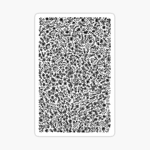 Petites fleurs noires Sticker