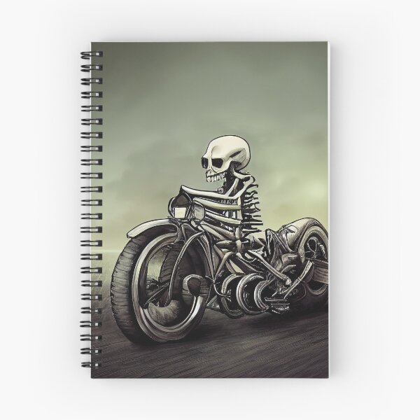 Item preview, Skeleton riding a motorcycle. Image digital art creation designed and sold by mrlongfield.