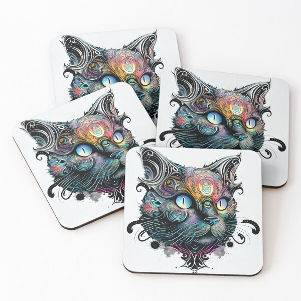 Item preview, Colorful cat design designed and sold by Elite's Workshop.