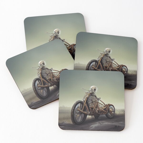 Item preview, Skeleton riding a motorcycle. Image digital art creation designed and sold by mrlongfield.