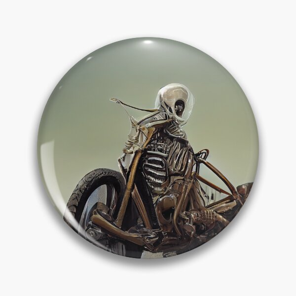 Item preview, Skeleton riding a motorcycle. Image digital art creation designed and sold by mrlongfield.