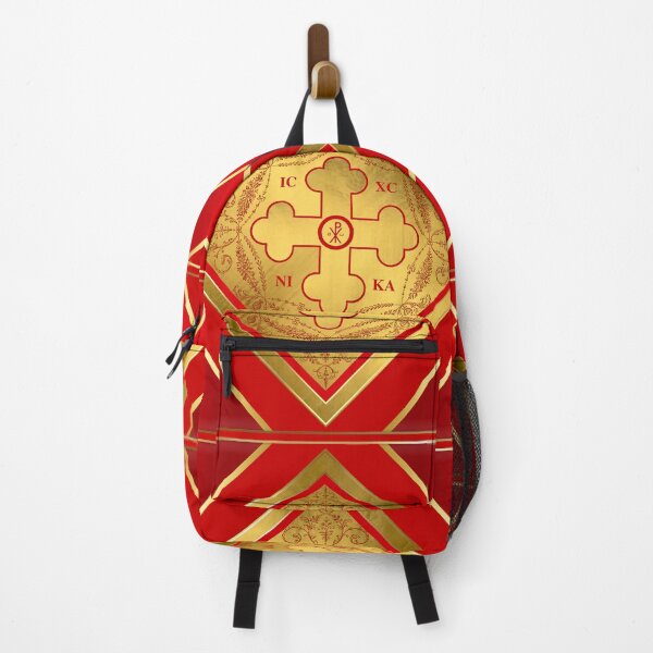 Item preview, Greek Orthodox Cross Gold Leaf Red designed and sold by Yiorgos Designs.