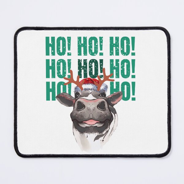 Item preview, ho ho ho! Cow reindeer horns and nose, Christmas sweater designed and sold by Collagedream.