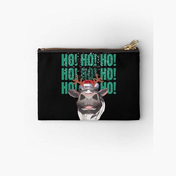 Item preview, ho ho ho! Cow reindeer horns and nose, Christmas sweater designed and sold by Collagedream.
