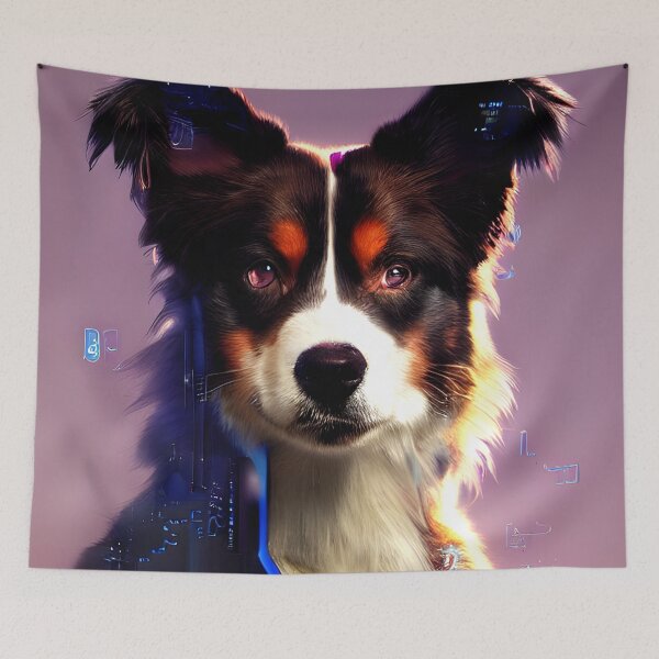 Item preview, australian shepherd cyberpunk dog #4 designed and sold by supeart.