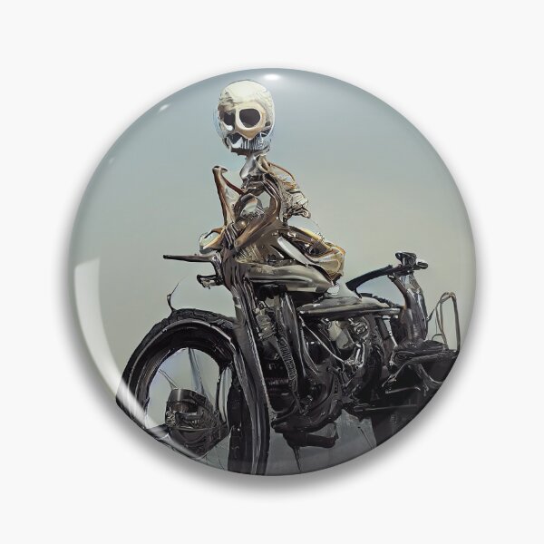 Item preview, Skeleton riding a motorcycle. Image digital art creation designed and sold by mrlongfield.