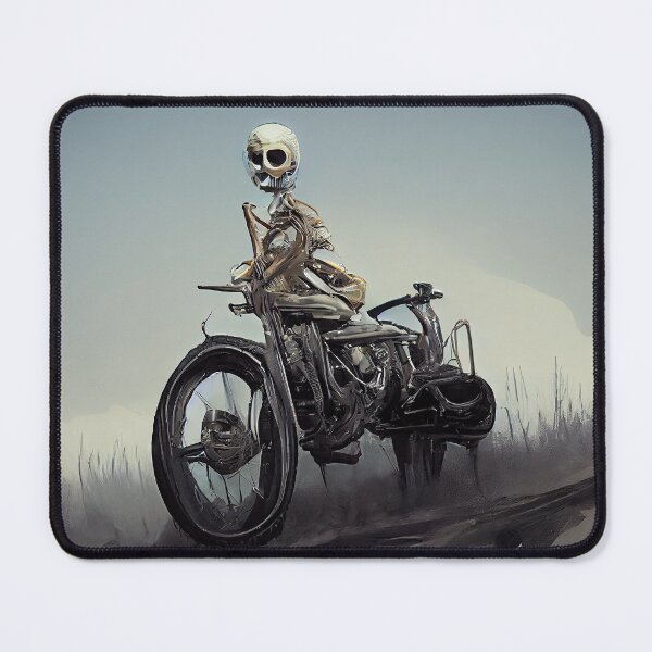 Item preview, Skeleton riding a motorcycle. Image digital art creation designed and sold by mrlongfield.
