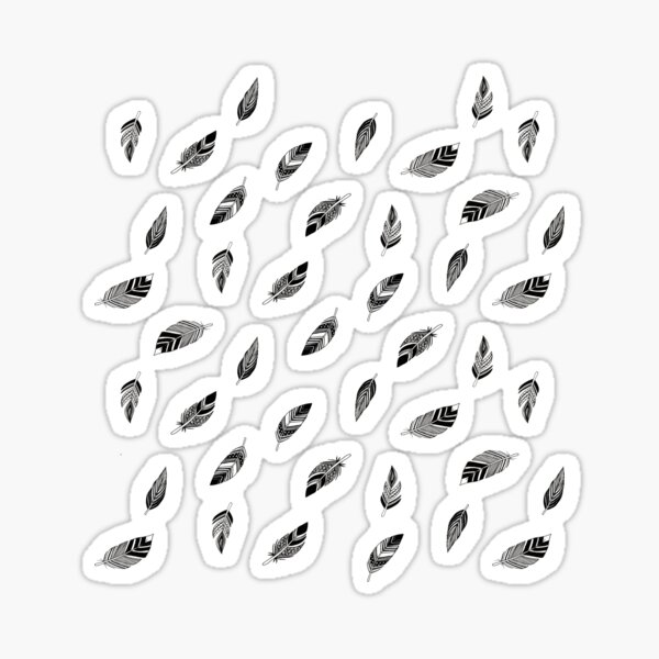 Plumes noires Sticker