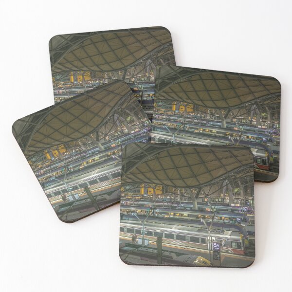 Item preview, Trains at Southern Cross Station - Melbourne, Victoria designed and sold by Steven Jodoin.
