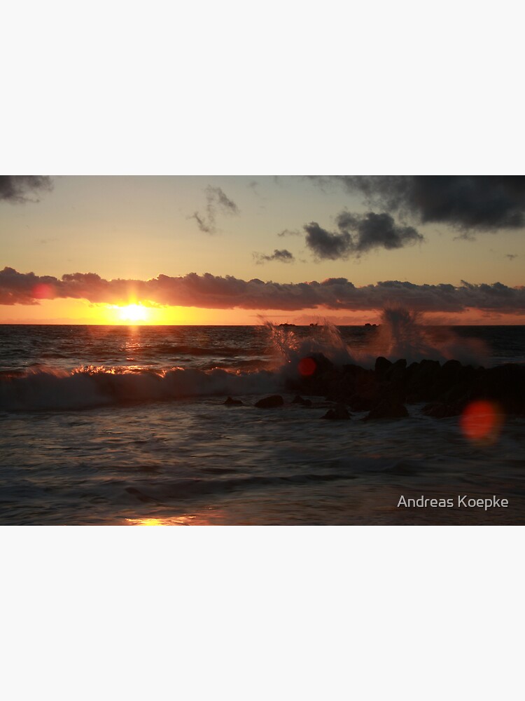 Thumbnail 4 of 4, Metal Print, Sunset at Burns Beach designed and sold by Andreas Koepke.