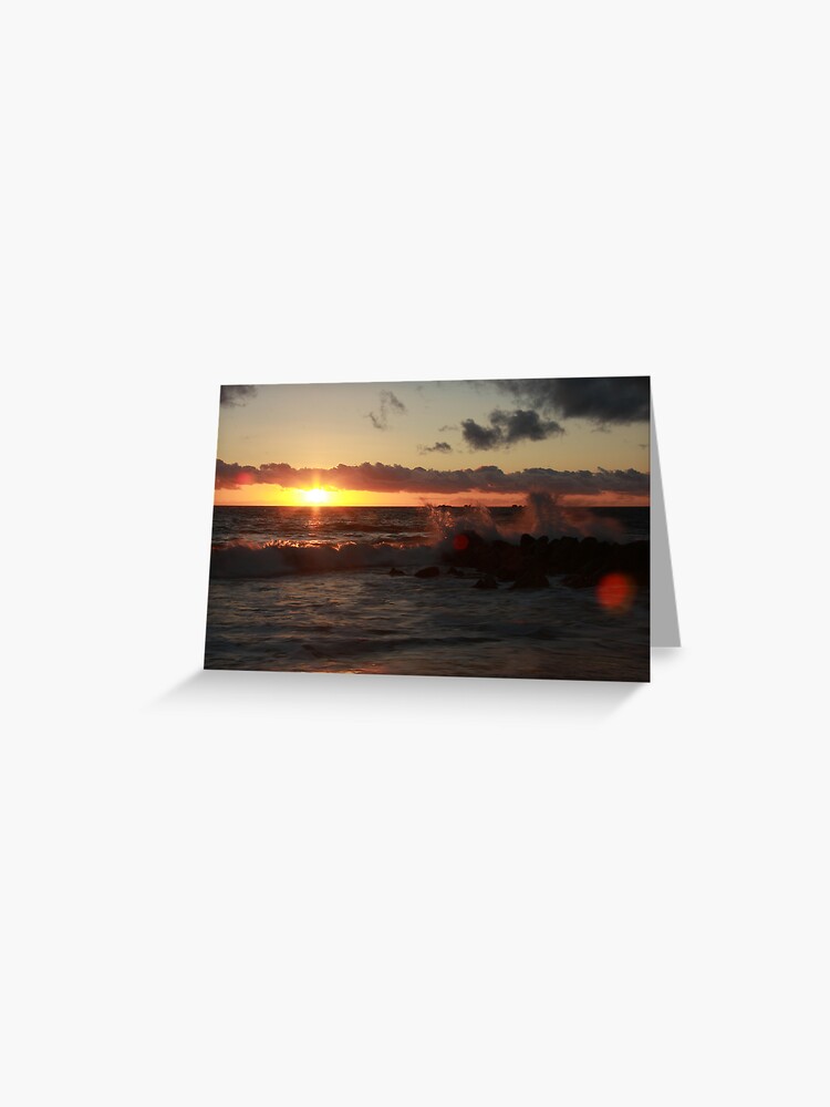 Thumbnail 1 of 2, Greeting Card, Sunset at Burns Beach designed and sold by mistered.