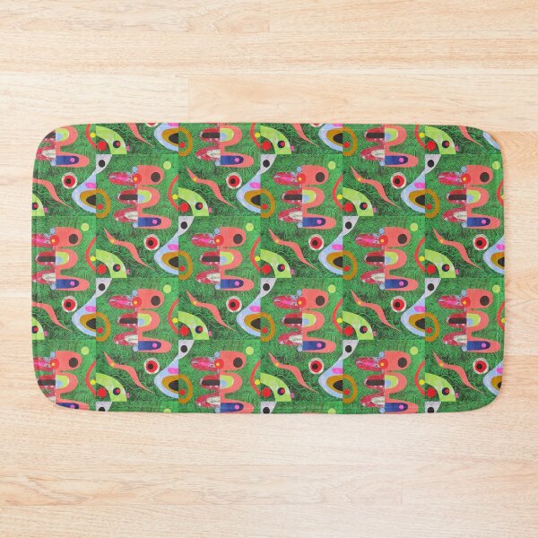 Item preview, Red Shapes On Green River designed and sold by bearoberts.