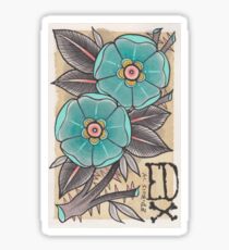 Blue Flower Sticker
