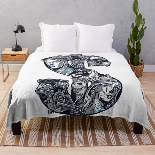 Item preview, Chicano Dollar Sign Tattoo Style Design designed and sold by RepublicOfFire.