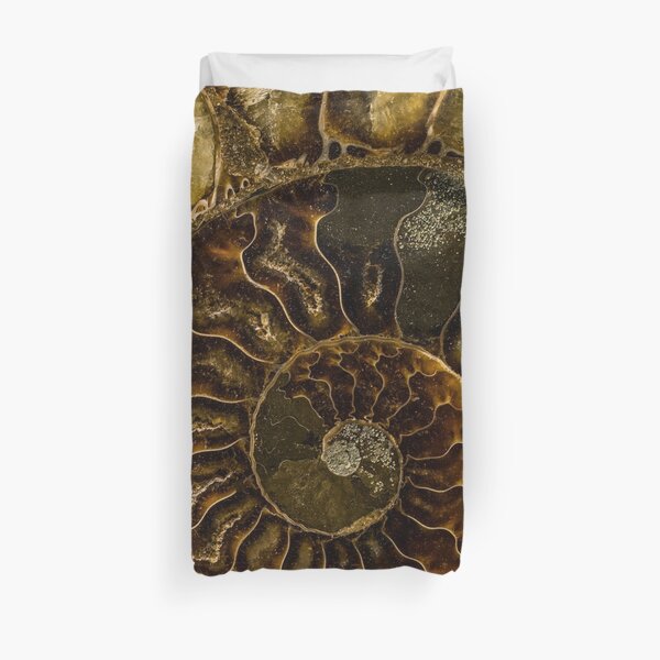 Earth Treasures - brown fossil Duvet Cover