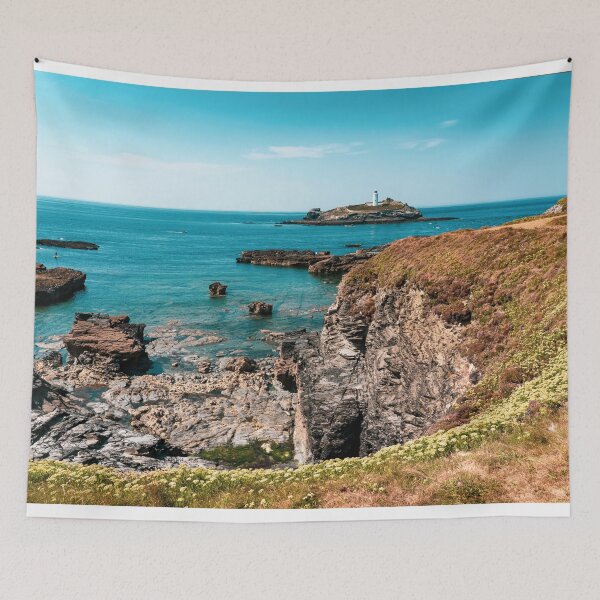 Item preview, Godrevy Lighthouse seascape designed and sold by hawkie.