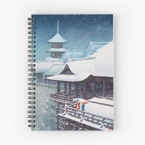 Item preview, Spring Snow at Kiyomizu Temple by Kawase Hasui designed and sold by Ukiyo-Studio.