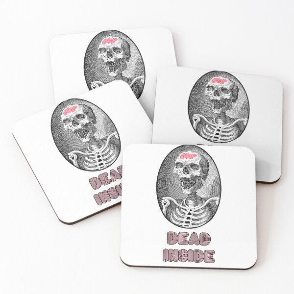 Item preview, 'Dead Inside' Skull Design - Retro Illustration Design for T-shirts, mugs, phone cases and other accessories designed and sold by Ridiculam Toga.