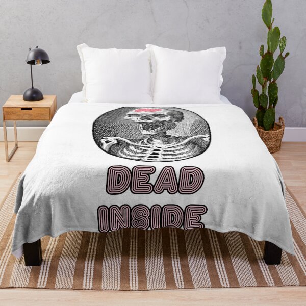 Item preview, 'Dead Inside' Skull Design - Retro Illustration Design for T-shirts, mugs, phone cases and other accessories designed and sold by Ridiculam Toga.