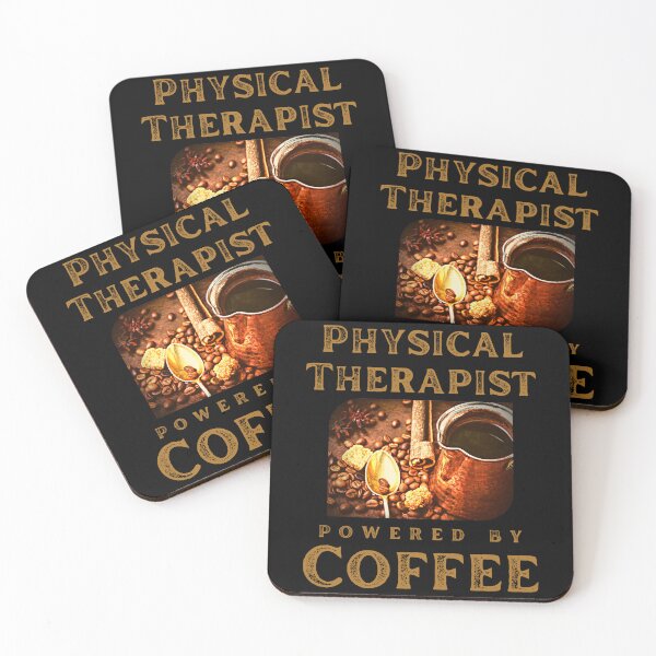 Artikelvorschau, Physiotherapeut Powered By Coffee: Kaffeeliebhaber-Zitat. entworfen und verkauft von MokonoKokoro.