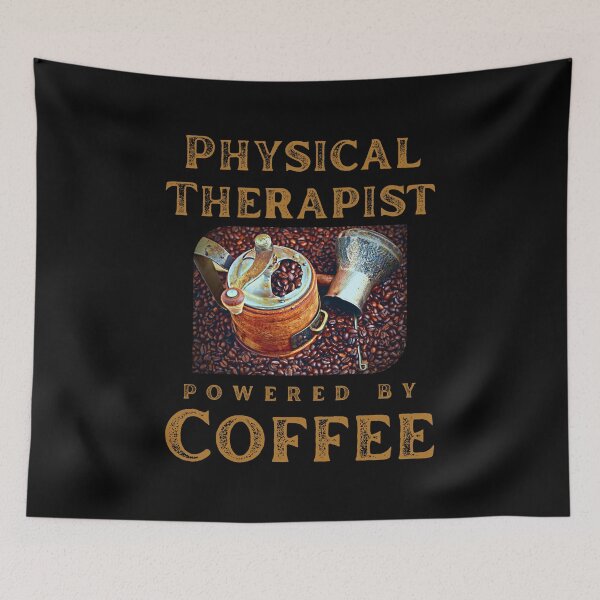 Artikelvorschau, Physiotherapeut Powered By Coffee: Kaffeeliebhaber-Zitat. entworfen und verkauft von MokonoKokoro.
