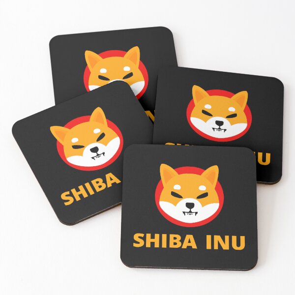 Item preview, Shiba Inu SHIB Crypto Altcoin - Clean Vertical Logo with Orange Text Logo Variant #2 designed and sold by CryptoMoods.