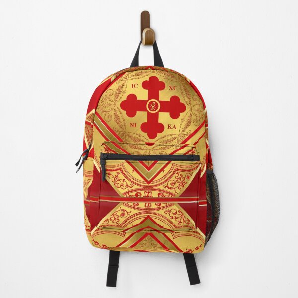 Item preview, Greek Orthodox Cross Gold Leaf Red Ornate designed and sold by Yiorgos Designs.