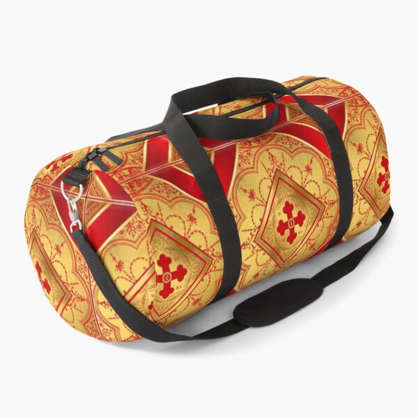 Item preview, Greek Orthodox Cross Gold Leaf Red Ornate designed and sold by Yiorgos Designs.