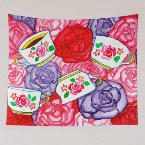 Item preview, Tea Cups and Roses  designed and sold by Niina  Niskanen.