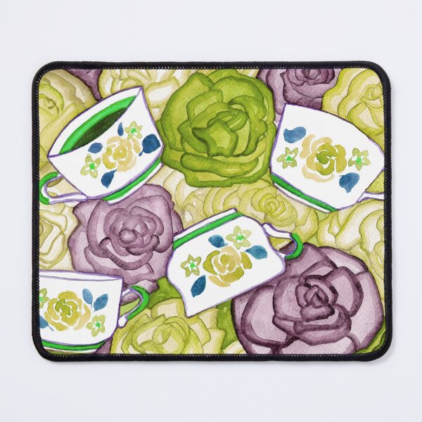 Item preview, Tea Cups and Roses - Purple and Green Palette designed and sold by Niina  Niskanen.