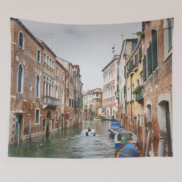 Item preview, Canal Amidst Colourful Buildings Against Sky - Venice - Italy designed and sold by Yannik Hay.