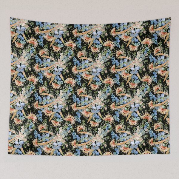 Item preview, Grevillea And Eucalyptus Pattern designed and sold by Sketchbook Designs.