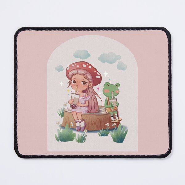 Item preview, Vintage merry mushroom boba tea time designed and sold by Yunipop.