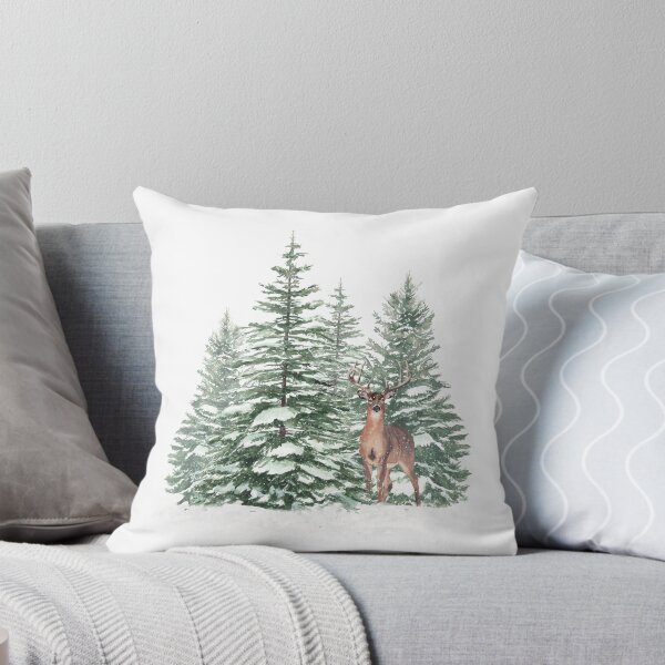 Item preview, Christmas winter forest with deer. designed and sold by InnaPatiutko.
