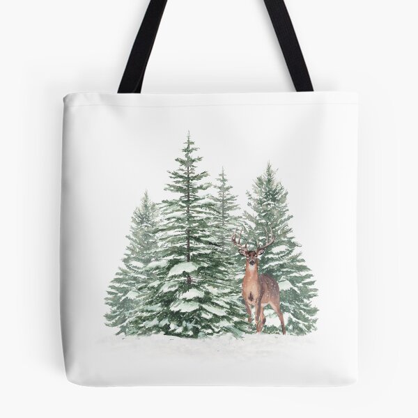 Item preview, Christmas winter forest with deer. designed and sold by InnaPatiutko.