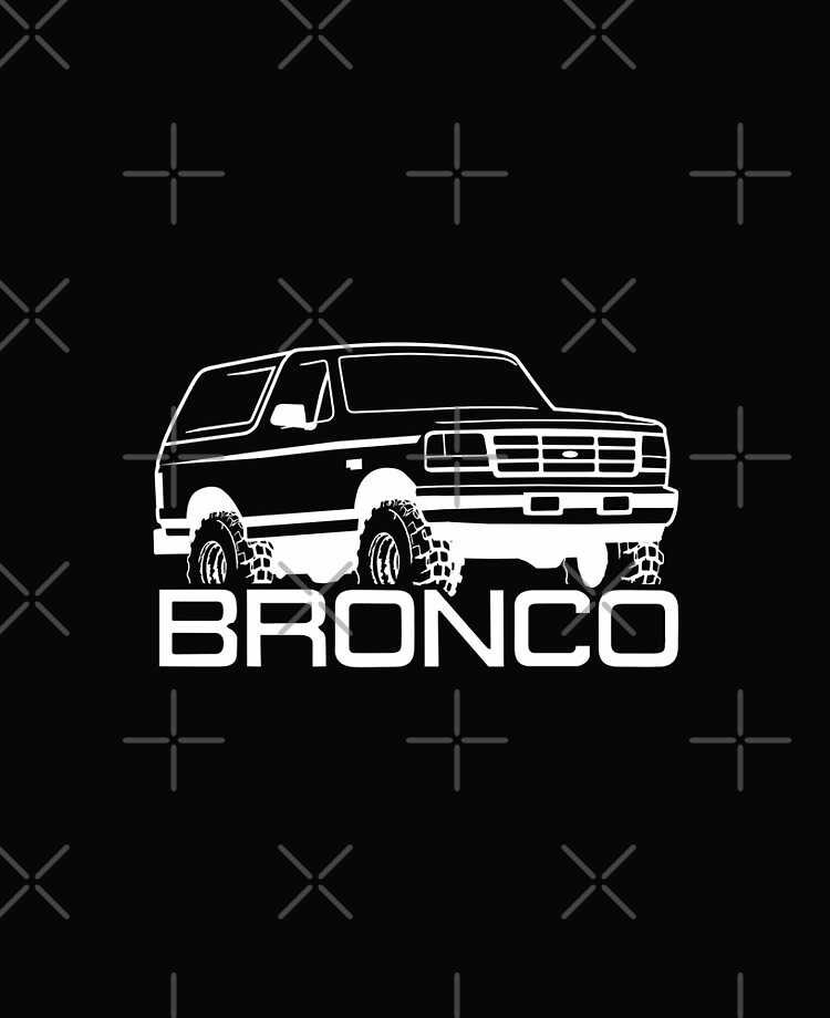 1980-1986 Ford Bronco Lifted Black Print Crewneck Sweatshirt