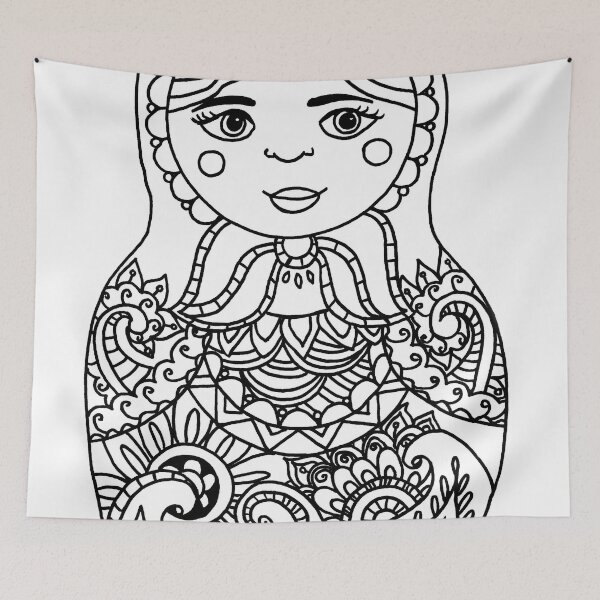 Item preview, Nesting Doll - Black and White Palette designed and sold by Niina  Niskanen.