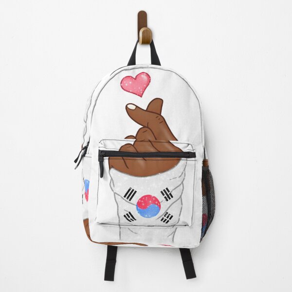 Item preview, Kpop Hand Finger Heart Love Korea Flag Dark Skin designed and sold by Jolly-Yosei.