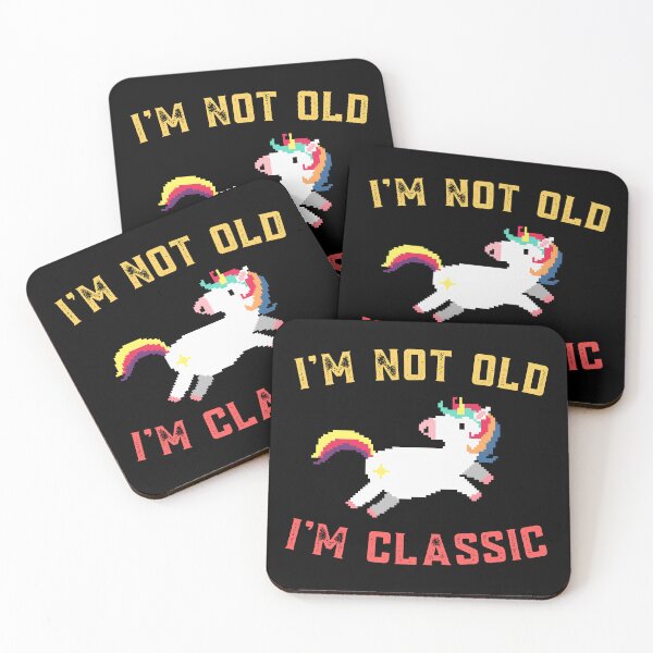 Item preview, Retro vintage classic Unicorn I am not old I am Classic : Funny meme Quote designed and sold by MokonoKokoro.