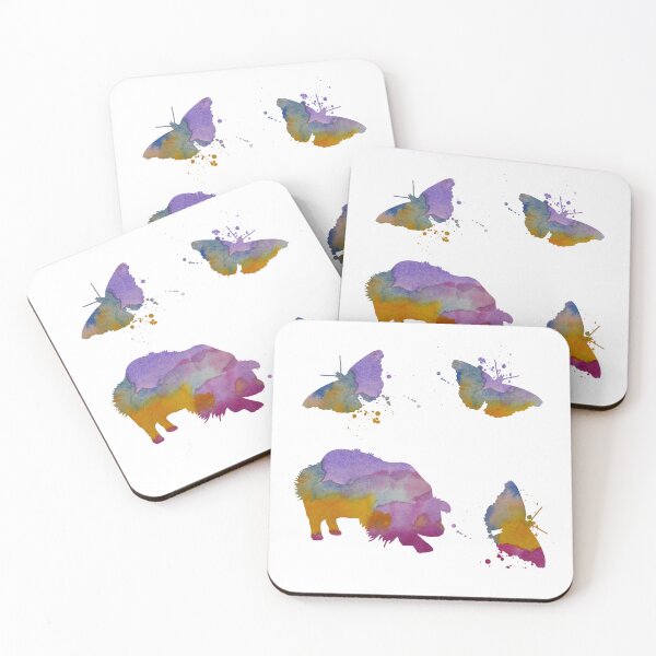 Item preview, Border Collie Artwork, Purple, Orange, Butterfly Dog Art designed and sold by BittenByErmines.