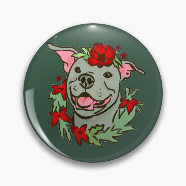 Item preview, Christmas Pit Bull designed and sold by LochNestFarm.