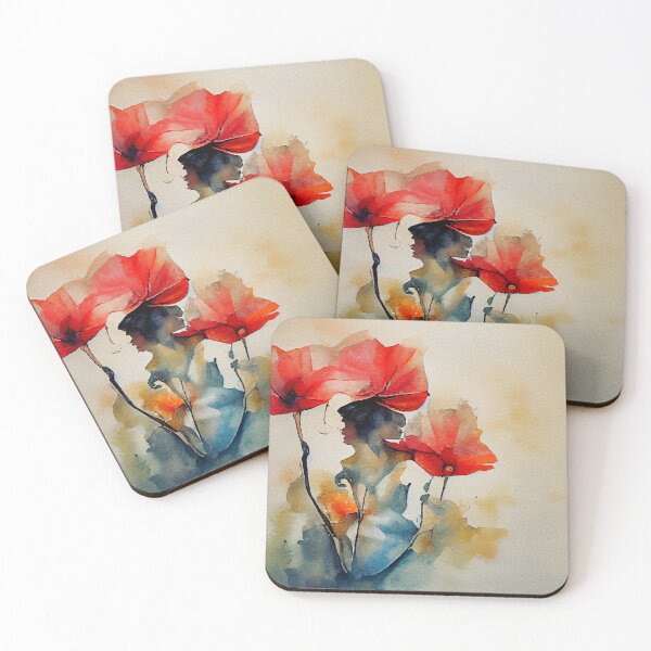 Item preview, A Loose Painting of Blooming Flowers in Vibrant Earth Tones designed and sold by aricutcia.