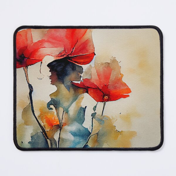 Item preview, A Loose Painting of Blooming Flowers in Vibrant Earth Tones designed and sold by aricutcia.
