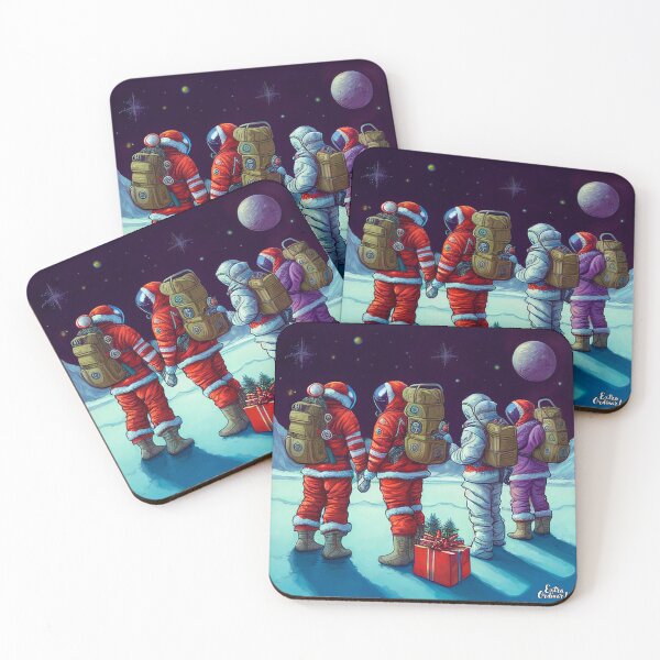 Item preview, Santa Claus Astronauts at Christmas in Space designed and sold by extraordinar-ia.