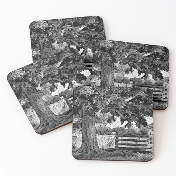 Item preview, The Great Oak Tree (Black & White) - Dark Storm - Countryside Art Collection - spcreationsco22 designed and sold by SpCreationsCo22.