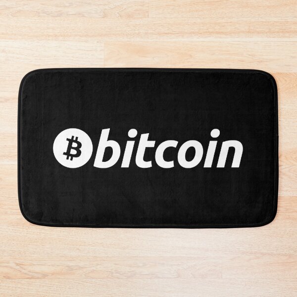 Item preview, Bitcoin BTC Crypto - Clean Horizontal White Logo with Black Icon designed and sold by CryptoMoods.
