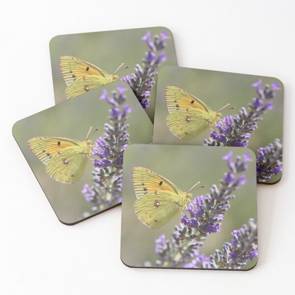 Artikelvorschau, Bewölkter gelber Schmetterling auf Lavendel entworfen und verkauft von SweepingShadows.