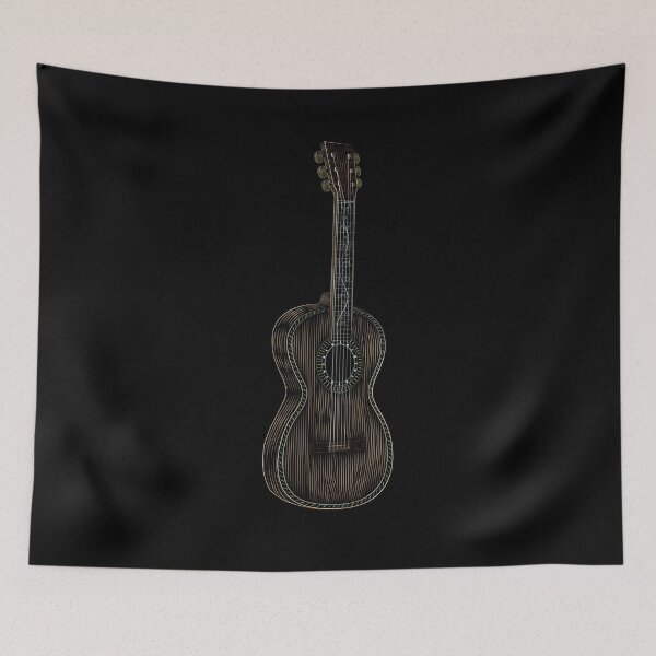 Item preview, Vintage Floral Classical Guitar designed and sold by hockeng.