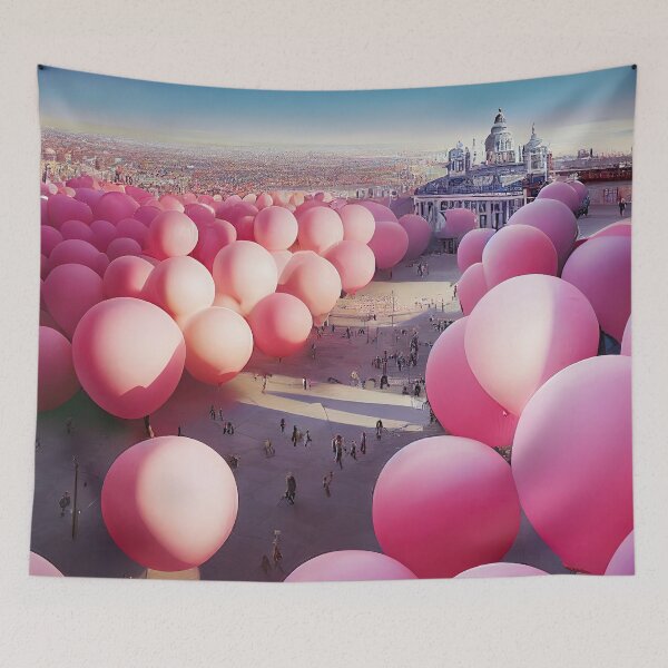 Item preview, CITIES AND PINK BALLONS designed and sold by Arthoughts.