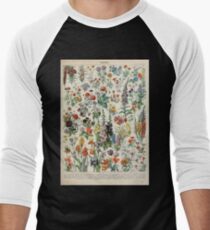 Adolphe Millot fleurs A Baseball ¾ Sleeve T-Shirt